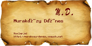 Muraközy Dénes névjegykártya