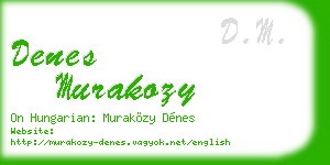 denes murakozy business card