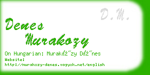 denes murakozy business card